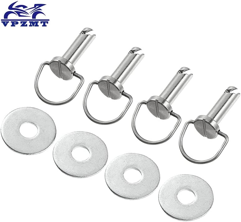 VPZMT Harley Fastener-1/4 Turn with Washers, Saddlebag Mounting Pin Bolts/Saddle Bag Fasteners Pins for Harley Touring, Softail, Road King, Electra Glide, Street Glide (Fastener-1/4 Turn with Washers) - Image 5